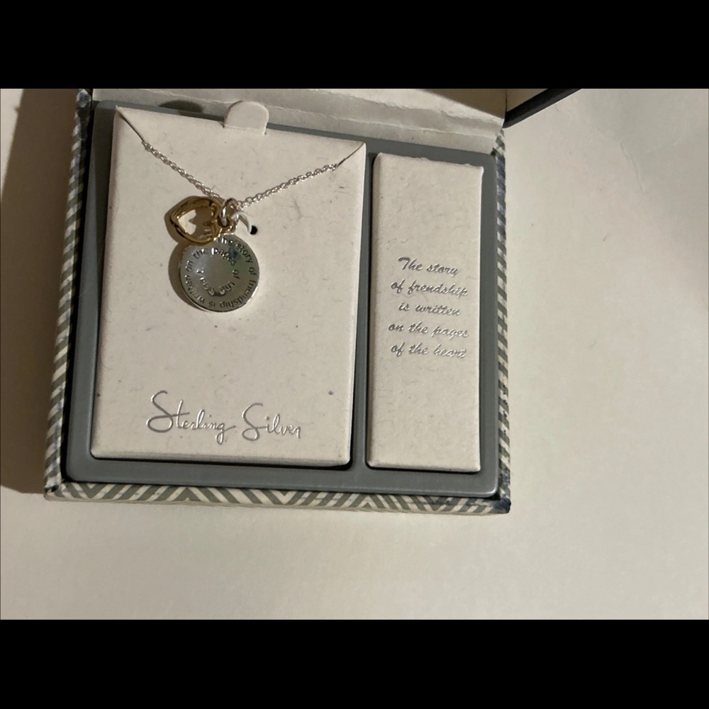 Sterling Silver Friendship Pendant Necklace NEW - Picture 3 of 6
